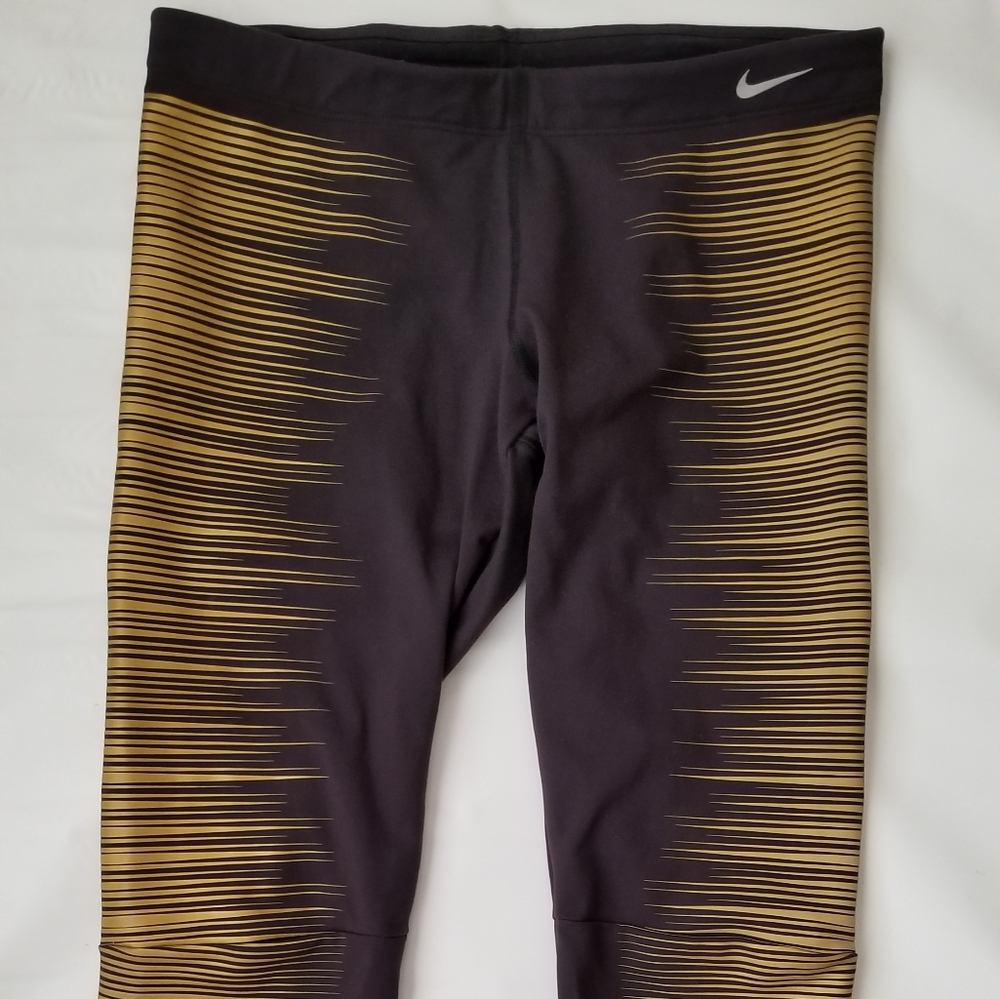 Nike Reflective Tights/Leggings (Black & Gold)